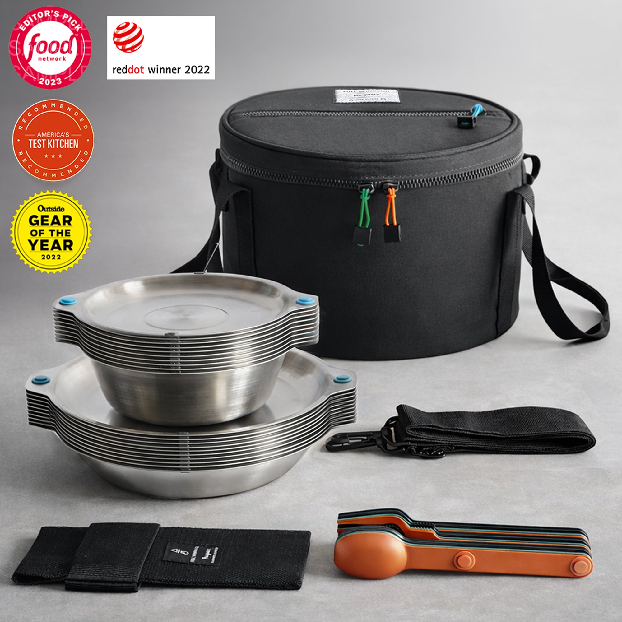 ‼️フルウィンザー Magware 35点セット 新品 未開封 キャンプ 食器‼️ FULL WiNDSOR - Magware Magnetic Bowls /Plates /Cutlery Family Set
