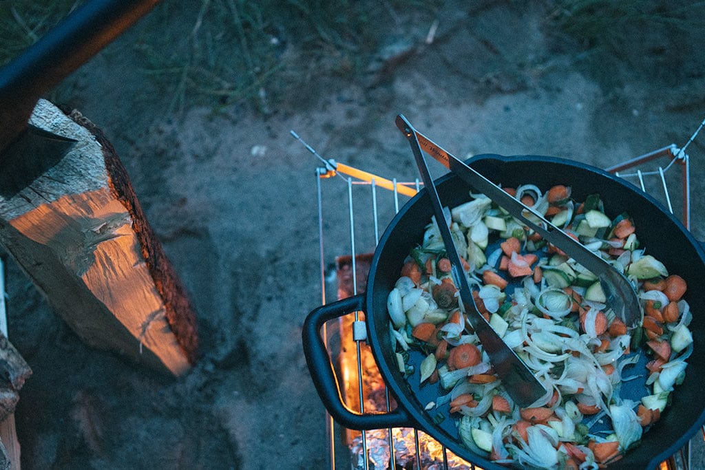 Camp cookware essential: the Splitter titanium utensil used a set of tongs