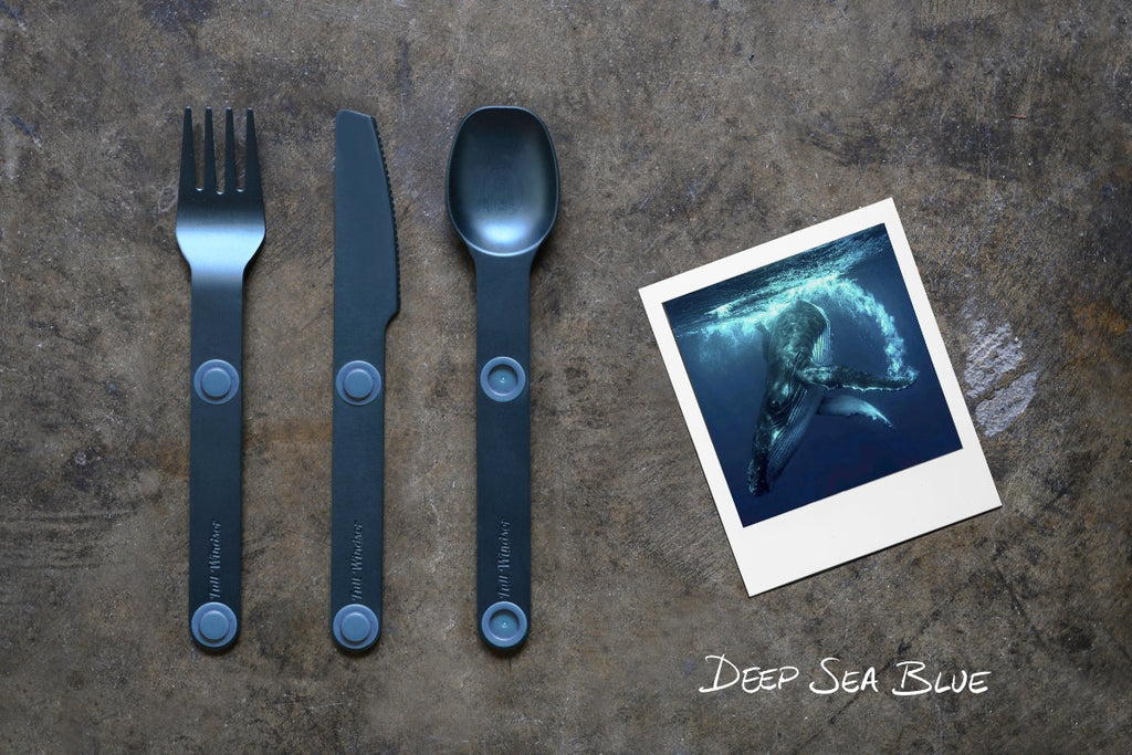 Magware magnetic utensil set in the nature-inspired Deep Blue Sea color design